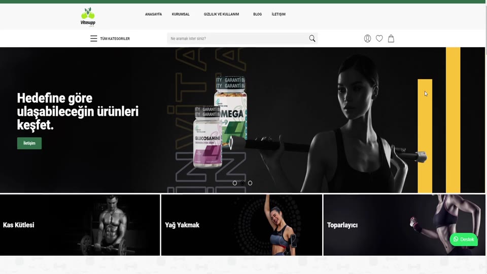 E-ticaret platformu uygulama ekranı